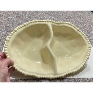 Beatriz Ball Alegria‎ Melamine Double Dip Bowl ~Color: Butter ~Size: Os~